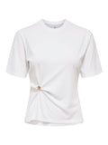 T-SHIRT ELENA CON BOTTONE ORO ONLY