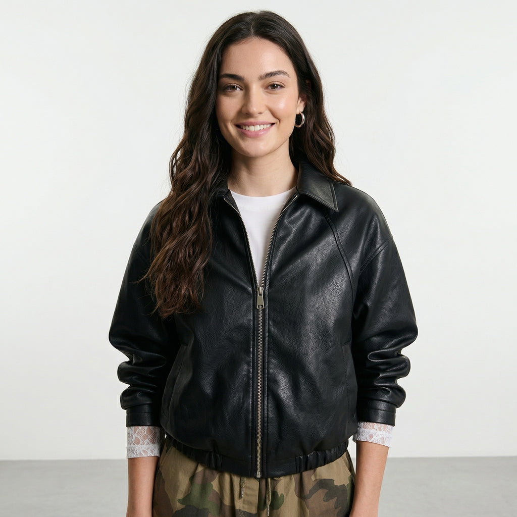 BOMBER CROPPED TWO WAY