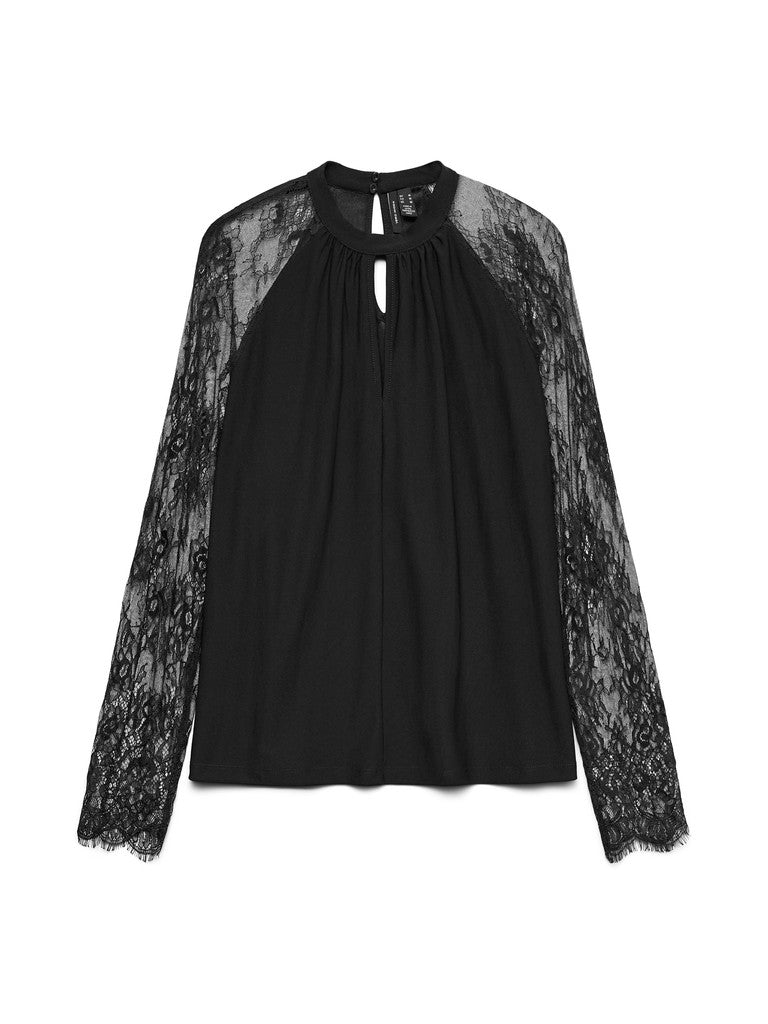 CAMICIA MANICHE IN PIZZO VERO MODA