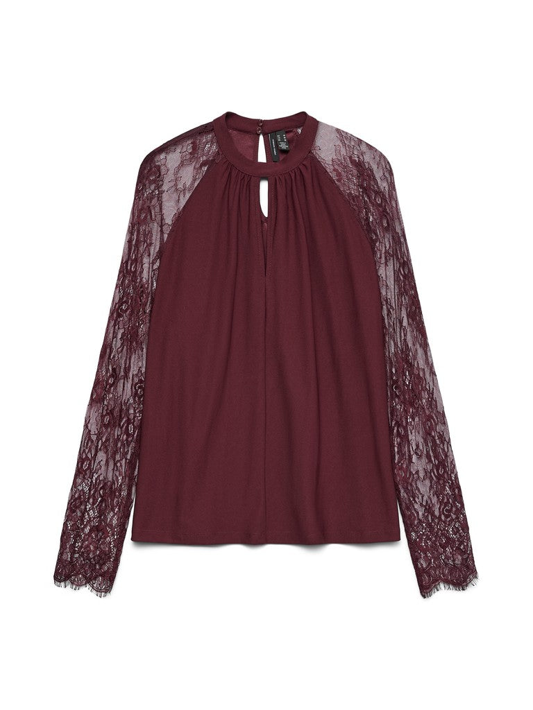 CAMICIA MANICHE IN PIZZO VERO MODA