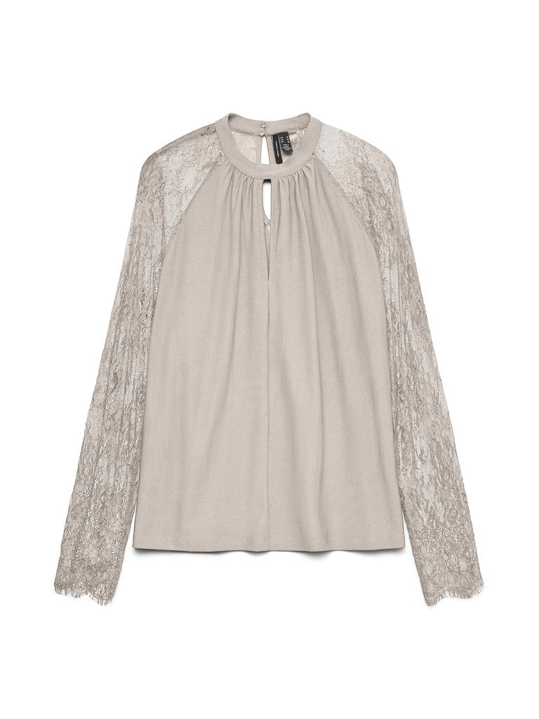 CAMICIA MANICHE IN PIZZO VERO MODA